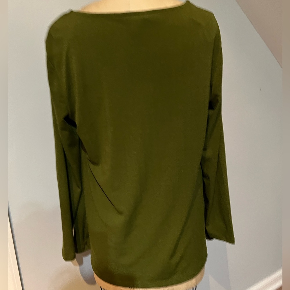Banana Republic Olive Green Top XL - Picture 2 of 3